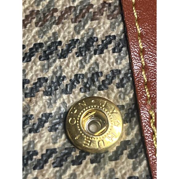 Vintage Leather Advantage Organizer Planner Calendar Address Cognac Houndstooth - Picture 11 of 11